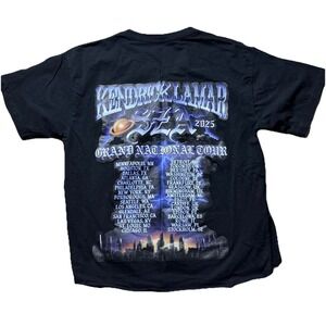 Kendrick Lamar SZA 2025 Tour Tee TDE Black XL Fits L Crop Grunge